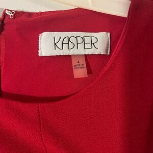 Beautiful Red Kasper Dress- size 4 made in Vietnam